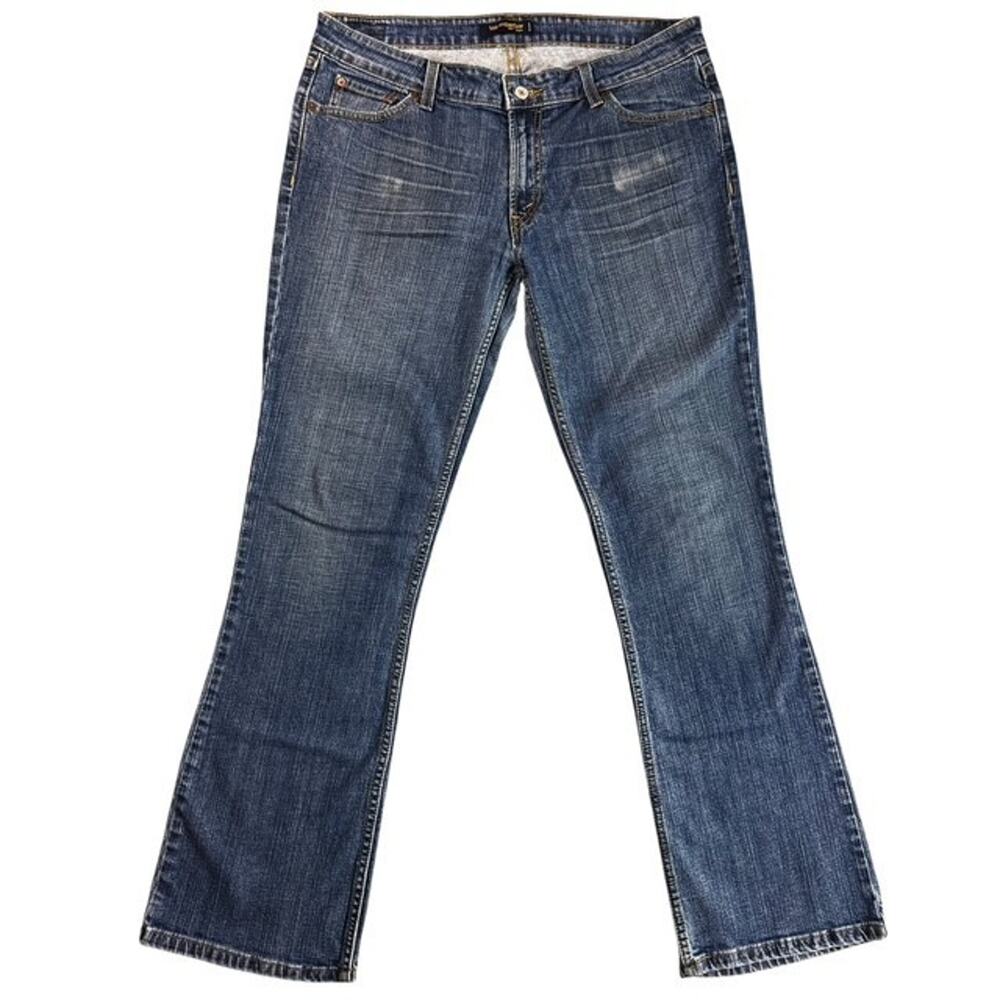 Levis 524 Too Superlow Jeans Womens 17M Bootcut Low Rise Blue Denim